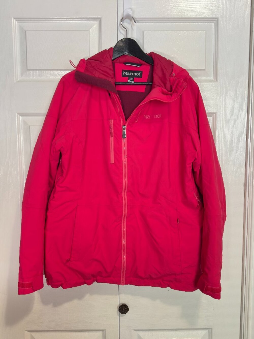Marmot Women's Pink Red Insulated Waterproof Ski Jacket XL E76740